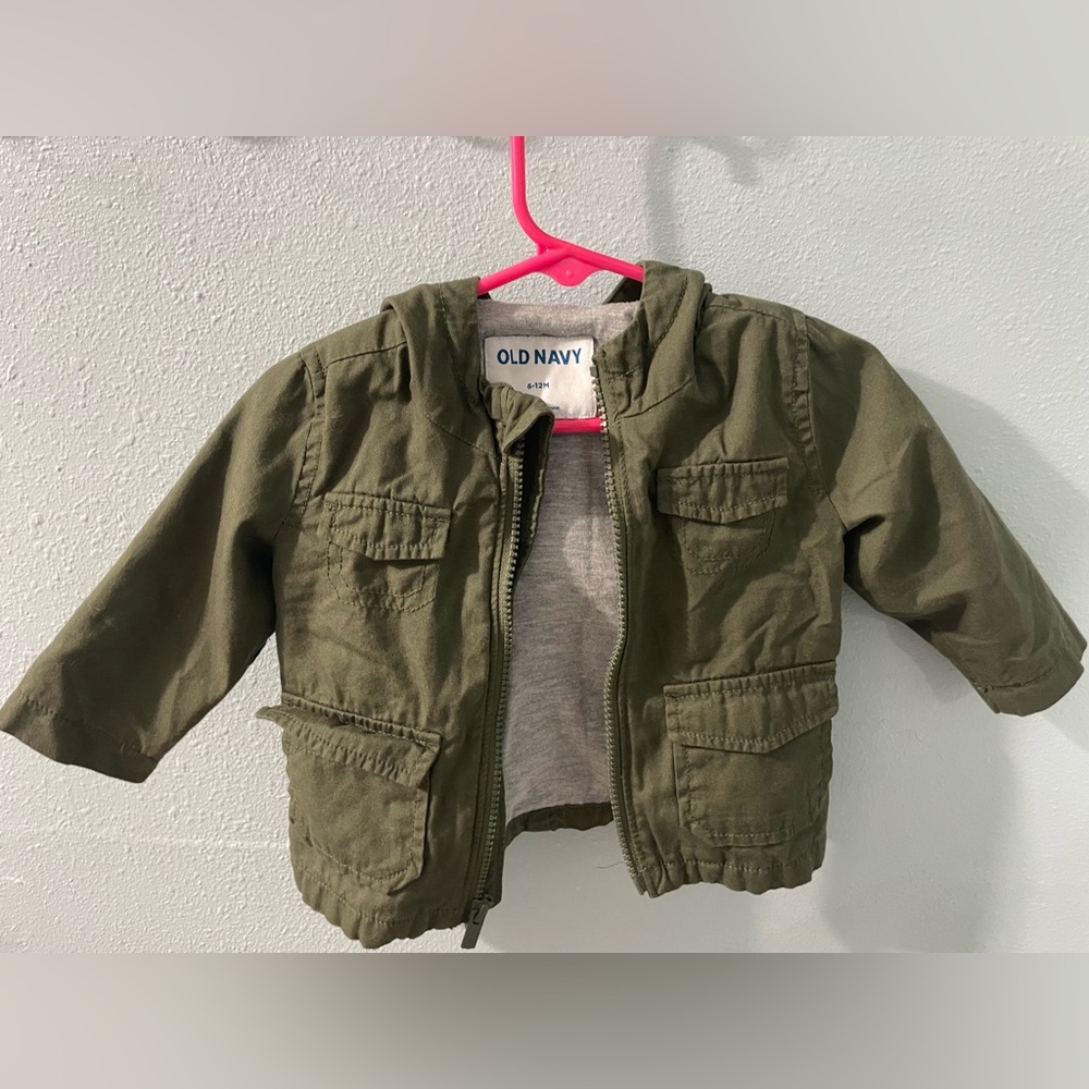 Old Navy Kids Army Green Jacket - Picture 2 of 6